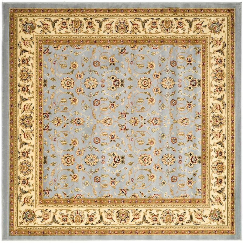 SAFAVIEH Lyndhurst Patrica Traditional Oriental Rug - 9' Square - Light Blue/Ivory