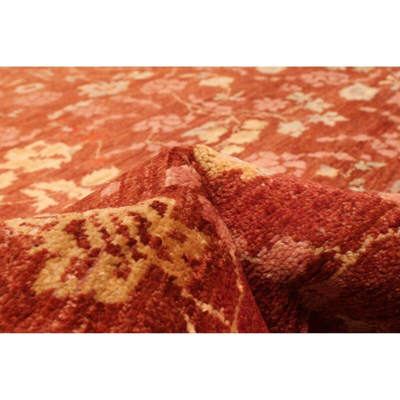 ECARPETGALLERY Hand-knotted Peshawar Ziegler Dark Copper Wool Rug - 8'0 x 9'9