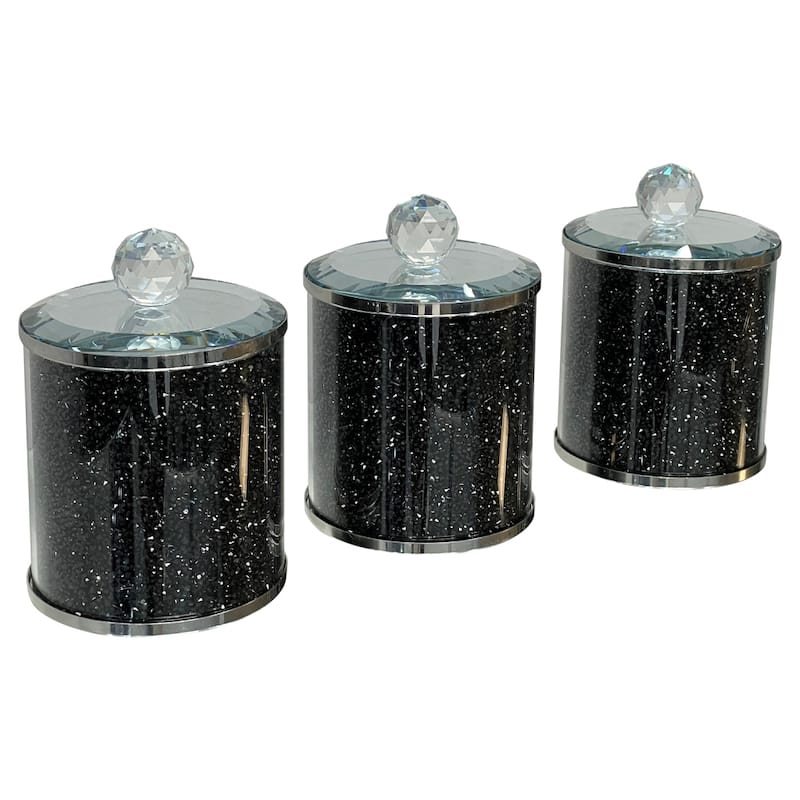 Ambrose Exquisite Three Glass Canister Set in Gift Box