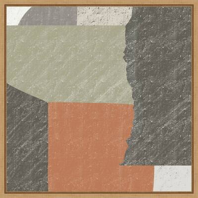 Rough Paper Cut Out by Little Dean Framed Canvas Wall Art Print - Sylvie Maple