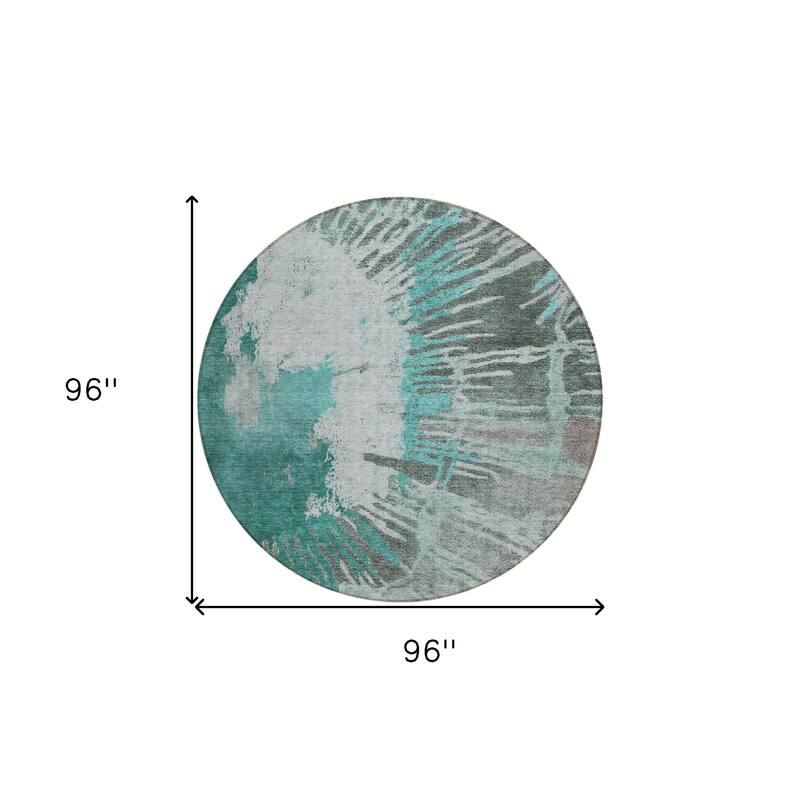 HomeRoots Abstract Transitional Rectangle Outdoor Rug