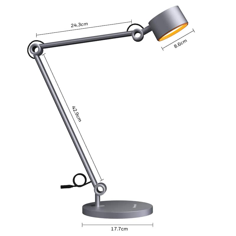 Honeywell LED Architectural Home Office Lighting Desk Lamp 4000K Dimmable Swing Arm Eye Protectors