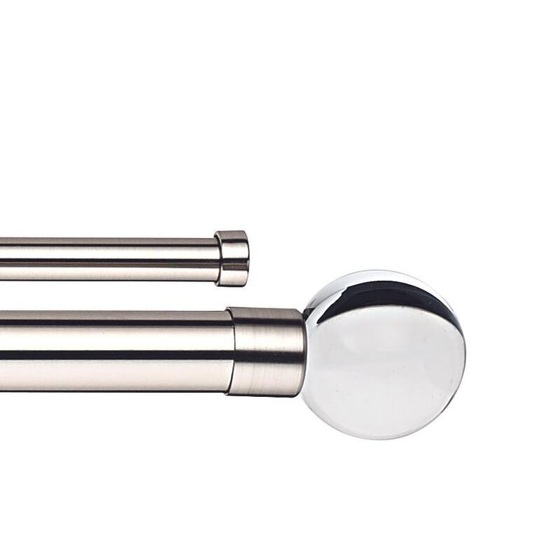 Linen Avenue Clear Acrylic Double Window Curtain Rod Set