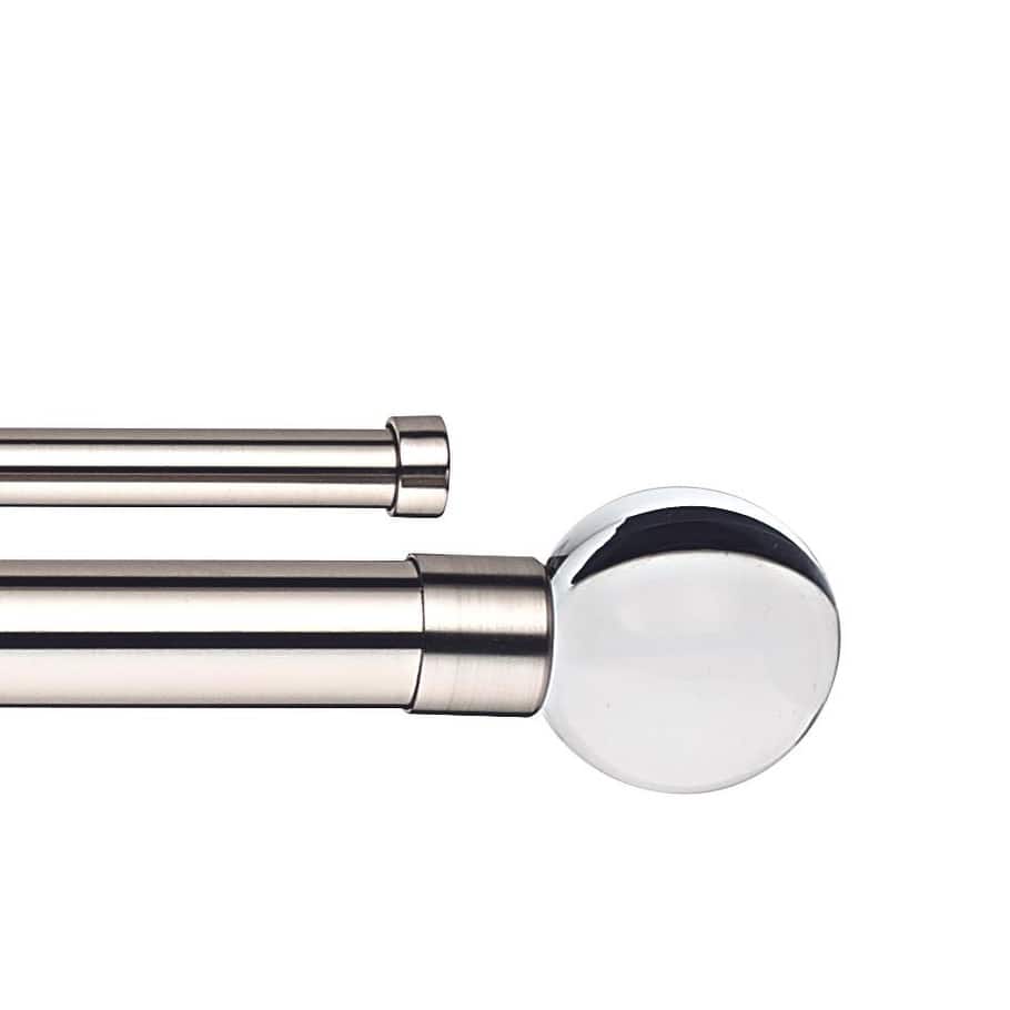 Linen Avenue Clear Acrylic Double Window Curtain Rod Set