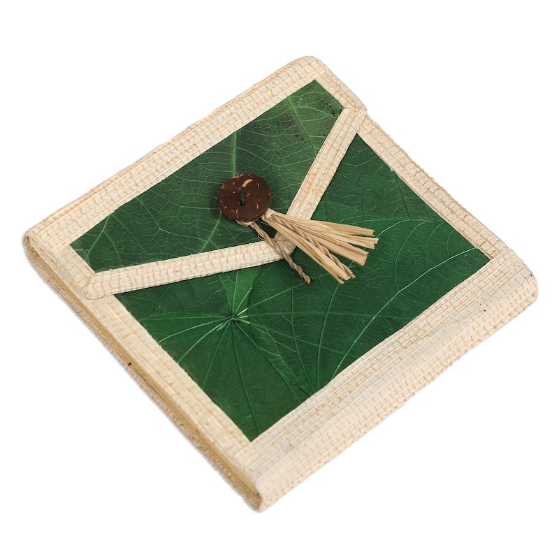 Novica Handmade My Green Journey Natural Fiber Notebook