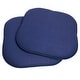 preview thumbnail 1 of 3, Sweet Home Collection Honeycomb Memory Foam No Slip Back Chair Pad Cushion Navy 16" x 16" Set of 2