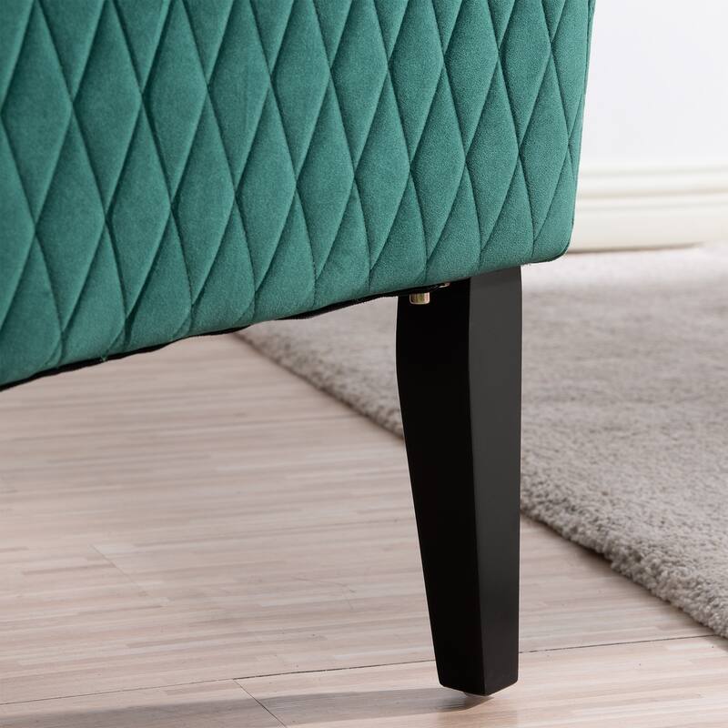 Modern 23.03" High Back Upholstered Accent Chair with Solid Wood Frame