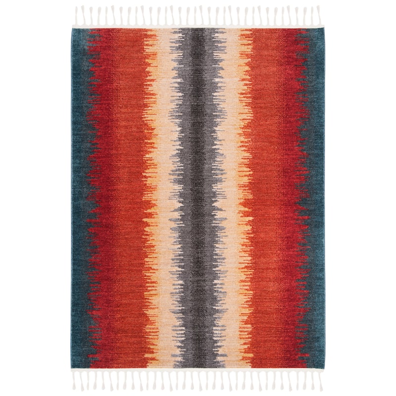 SAFAVIEH Farmhouse Nili Boho Stripe Rug with Tassels