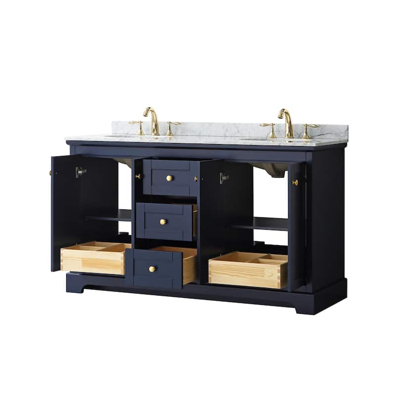 Wyndham Collection Avery 60" Free Standing Double Basin Vanity Set