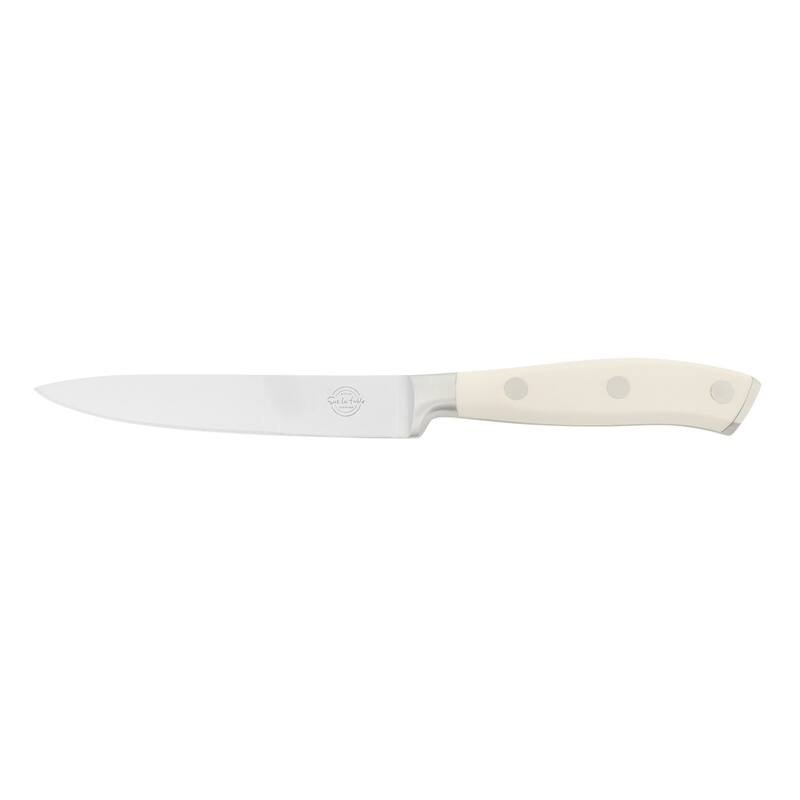 Sur La Table Kitchen Essential Tasting Kitchen German Steel Forged Full Tang Prfessional Knife with White Handle