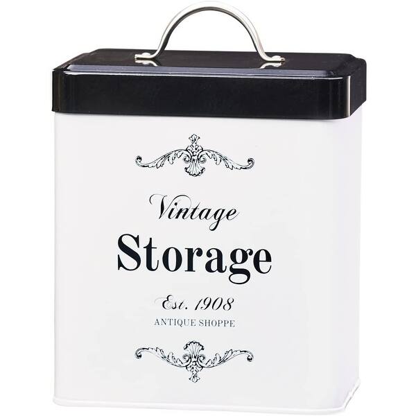 Amici Home Antique Shoppe Vintage Medium Metal Canister, 96 ...