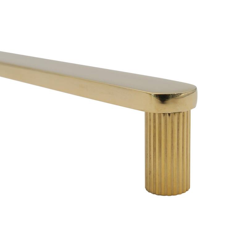 Hapny Home R512 Ribbed 12" Center to Center Solid Metal Luxury