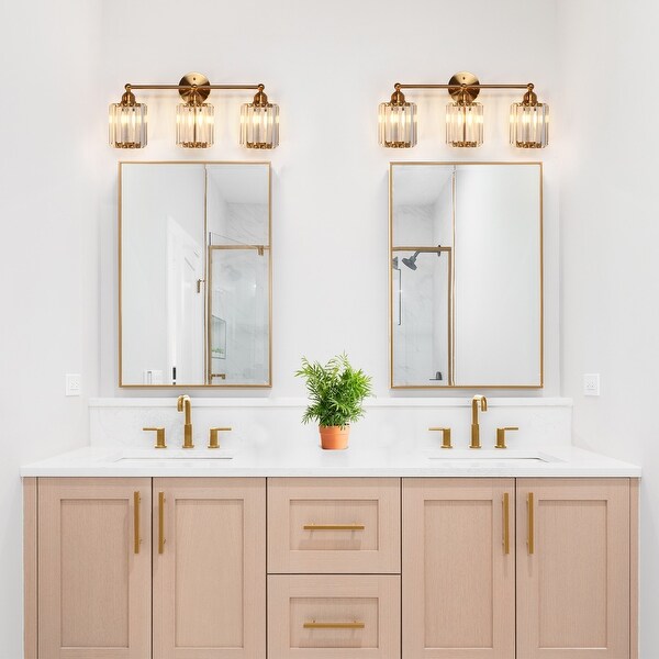 Brushed gold bathroom vanity lights cheap