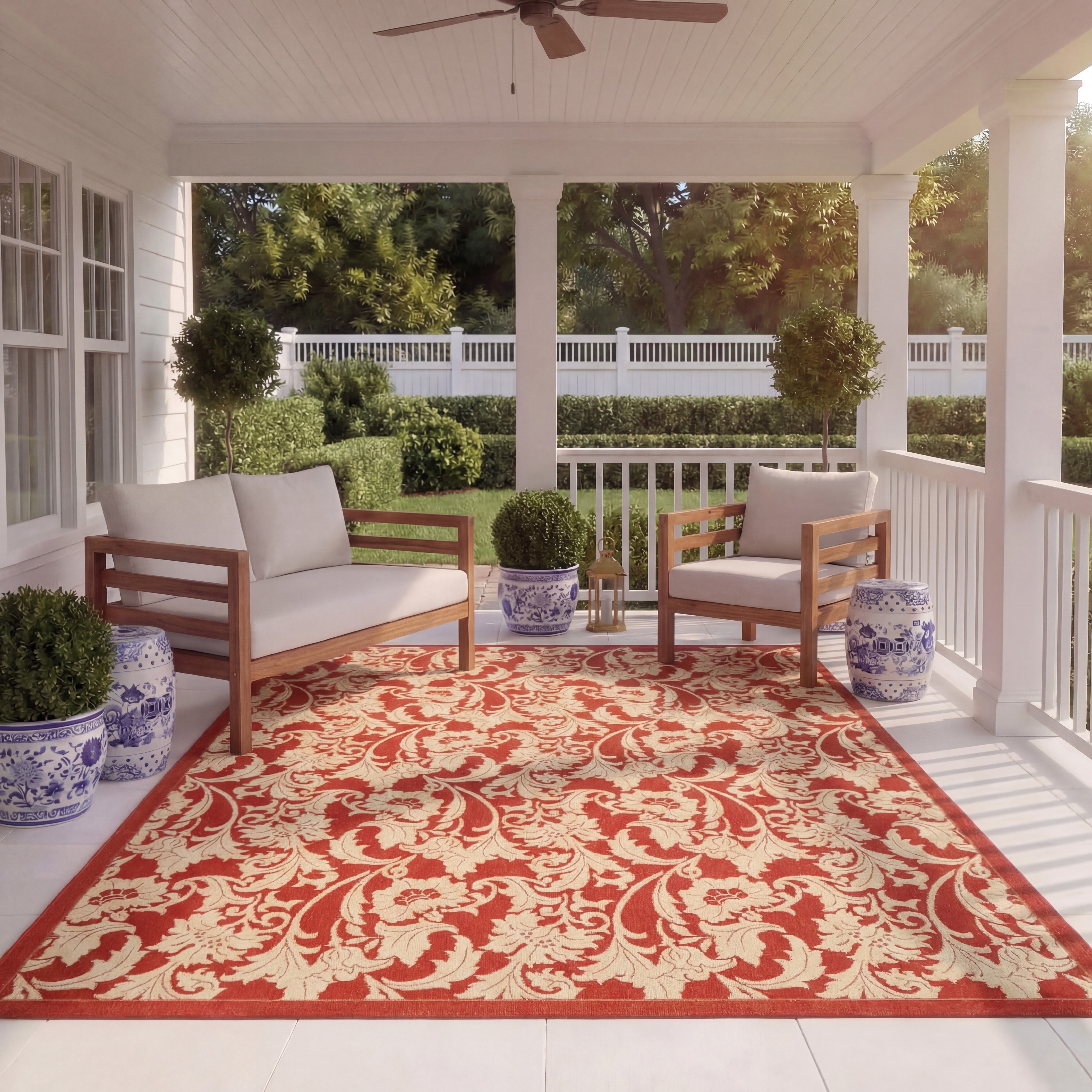 SAFAVIEH Courtyard Laquita Indoor/ Outdoor Waterproof Patio Backyard Rug