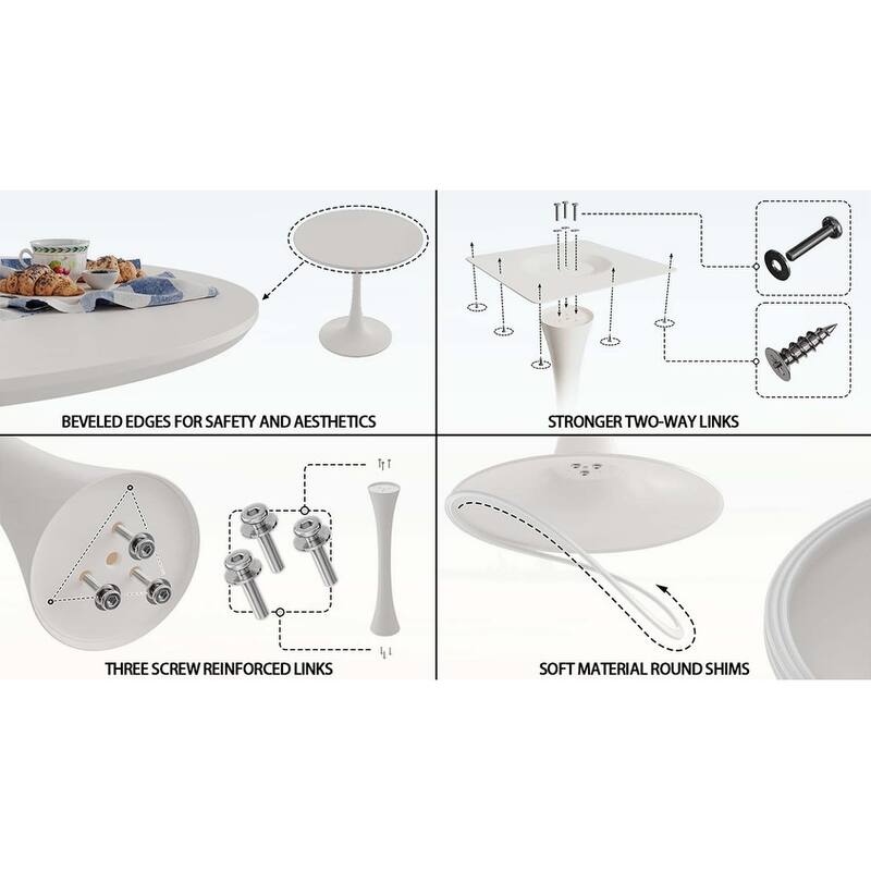 Round Dining Table,Perfect for Small Spaces and Modern Interiors