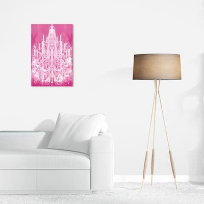 Wynwood Studio Fashion and Glam Privee Diamonds Pink Pink and Modern & Contemporary Wall Art Canvas Print