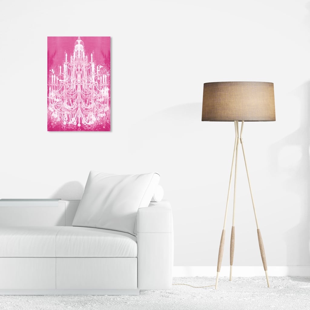 Wynwood Studio Fashion and Glam Privee Diamonds Pink Pink and Modern & Contemporary Wall Art Canvas Print