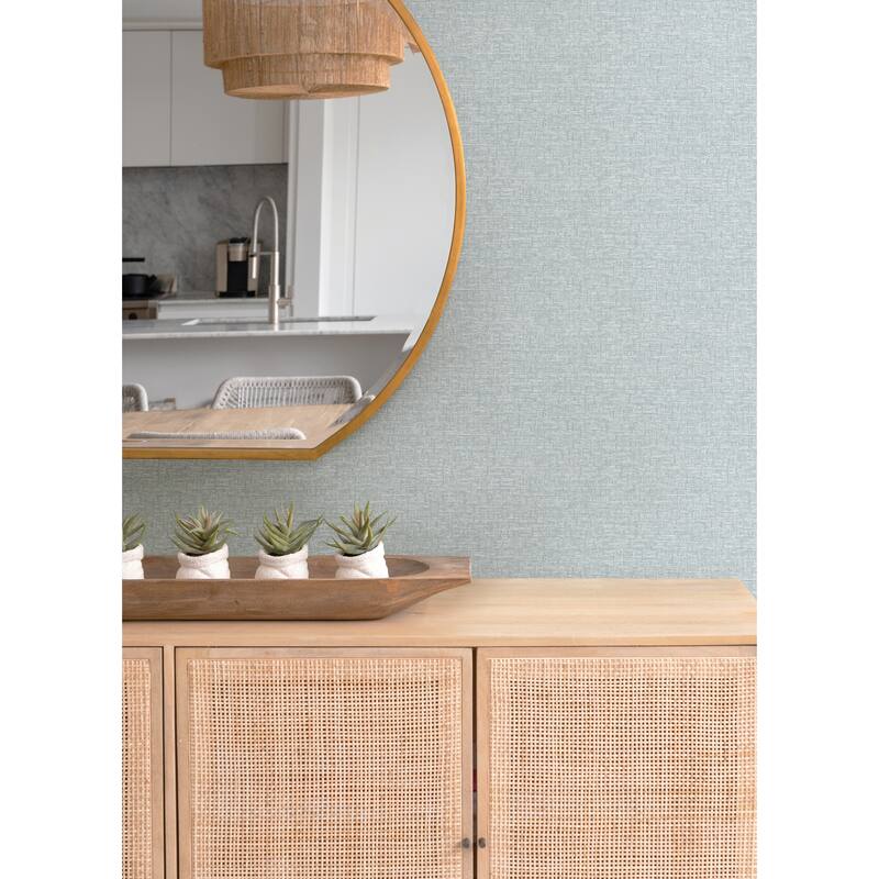 A-Street Prints Minerva Sky Blue Texture Geometric Wallpaper