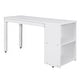 preview thumbnail 14 of 13, Low Study Full Loft Bed with Rolling Portable Desk, White