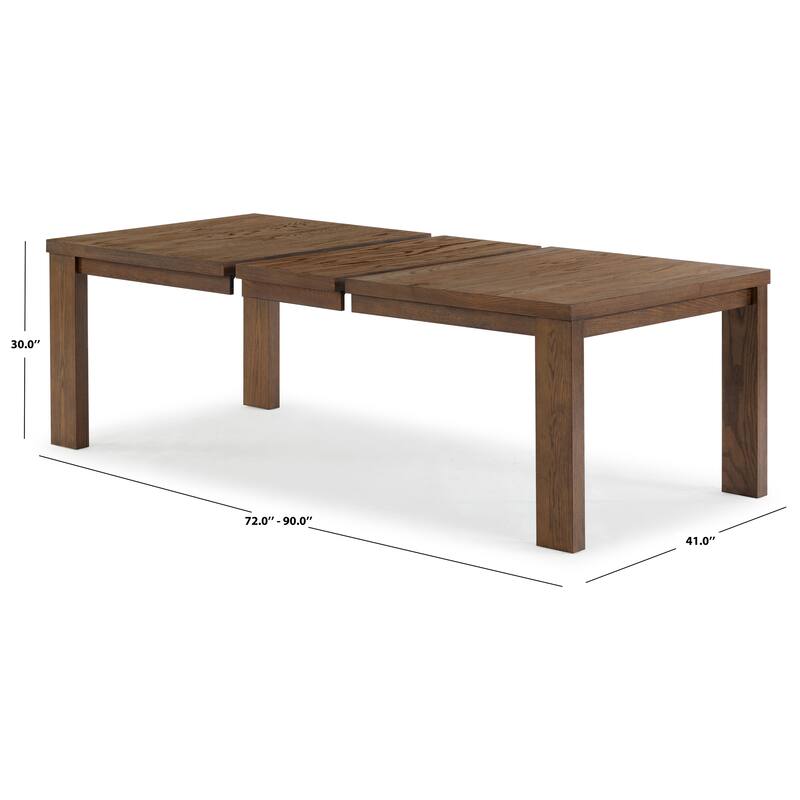 SAFAVIEH Couture Desmond Extendable Wood Dining Table - 90"W x 41"D x 30"H