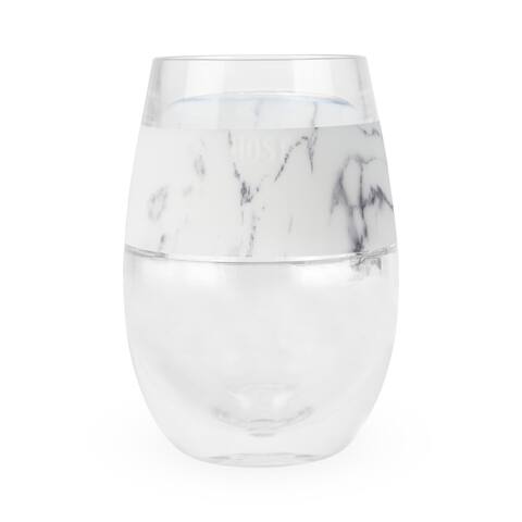 Wine FREEZE Cooling Cup in Marble Single by HOST - 4.75" x 3"