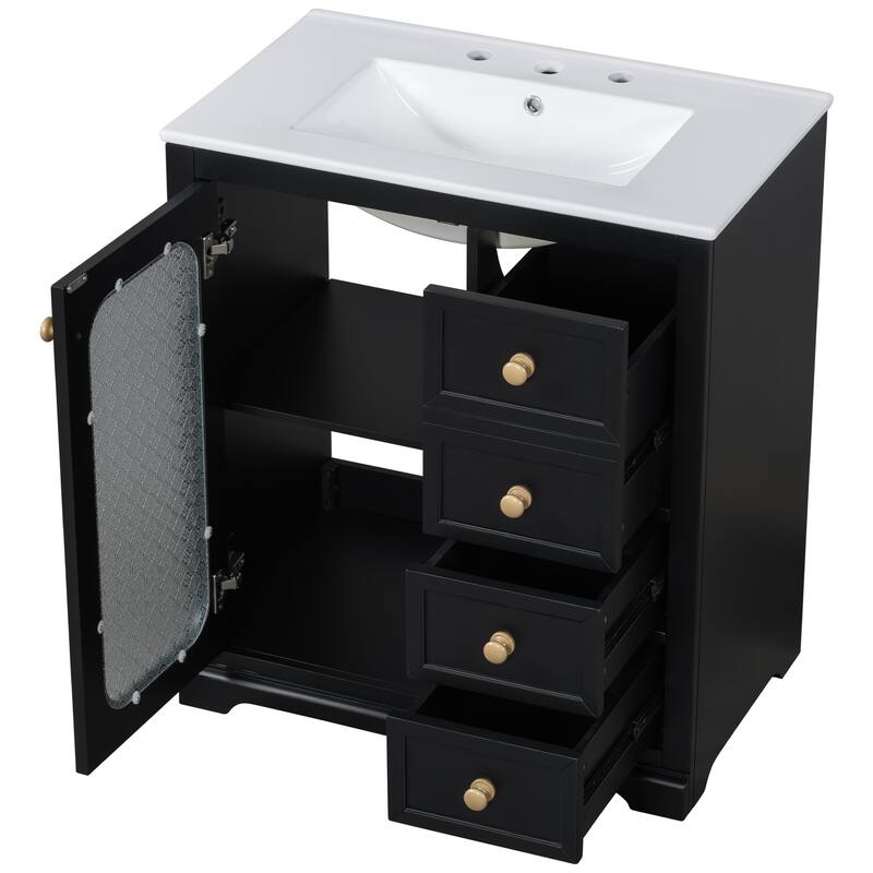 Bathroom Vanity With Glass Door