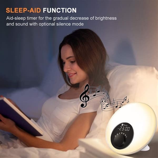 slide 2 of 5, Tekjoy wake-up lamp alarm clock LED digital wake-up alarm clock