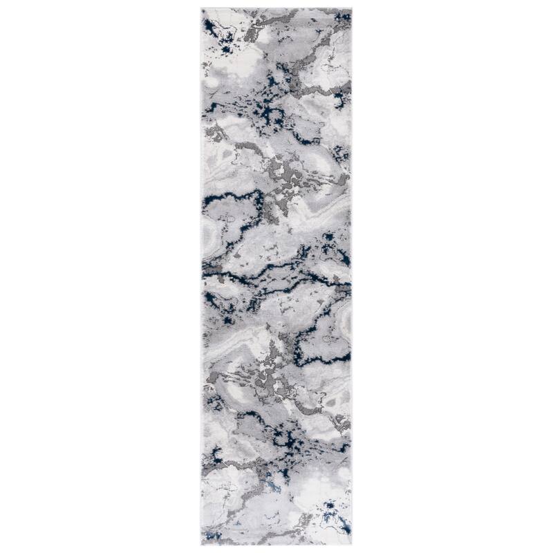 SAFAVIEH Craft Panajota Modern & Contemporary Rug - 2'3" x 8' Runner - Grey/Blue