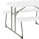 preview thumbnail 31 of 46, Indoor/Outdoor Commercial Grade Kids Folding Picnic Table with Benches - 37.5"D x 32.625"W x 21.5"H