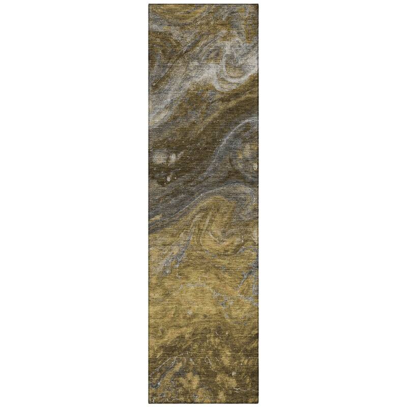 Machine Washable Indoor/ Outdoor Chantille Modern Abstract Rug