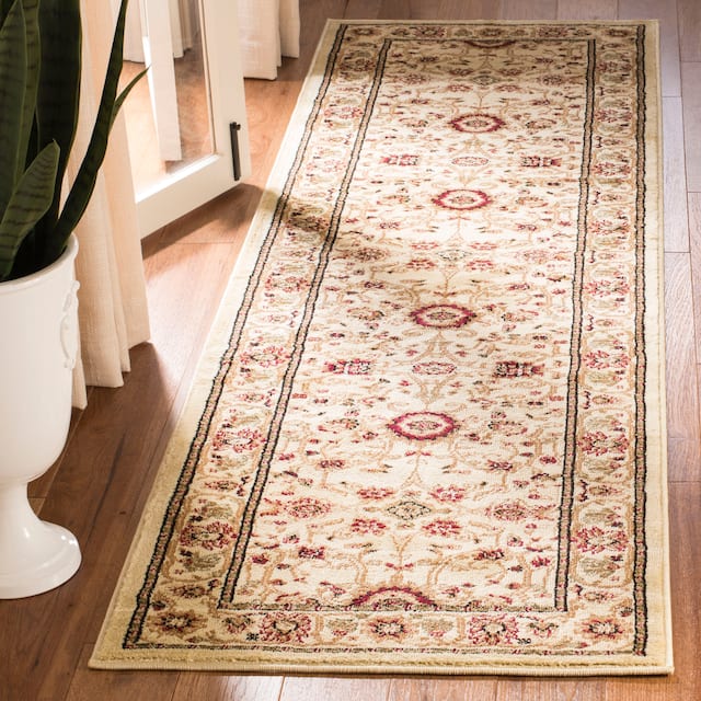 SAFAVIEH Lyndhurst Ambrogina Traditional Area Rug - 2'3" x 6' Runner - Ivory/Ivory