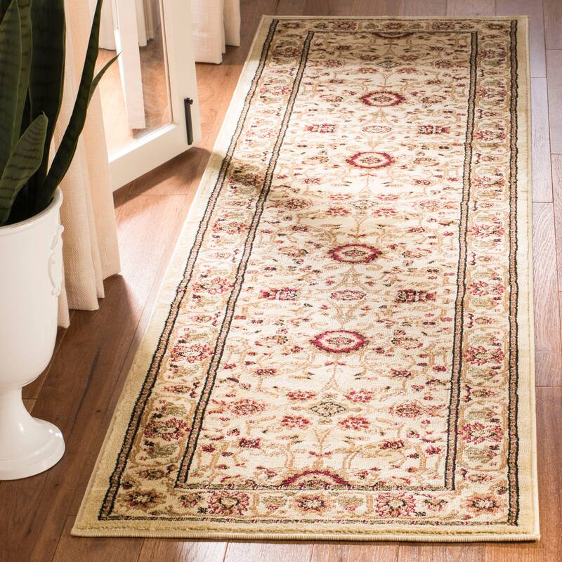 SAFAVIEH Lyndhurst Ambrogina Traditional Area Rug - 2'3" x 16' Runner - Ivory/Ivory