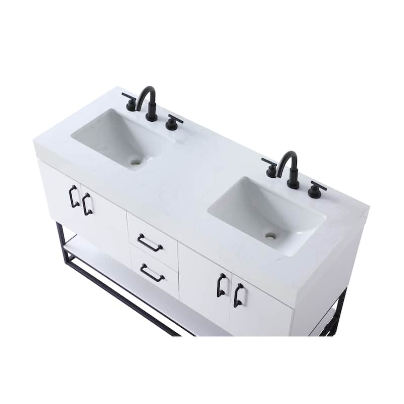 Elegant Lighting VF29254D Caroline 54" Free Standing Double Basin