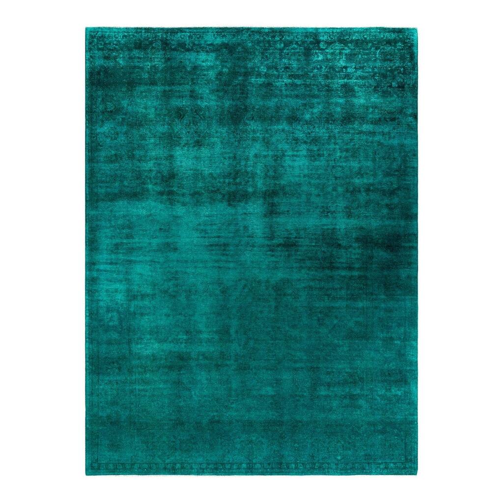 Contemporary Overdyed Wool Hand Knotted Area Rug - 9' 2" x 12' 2"
