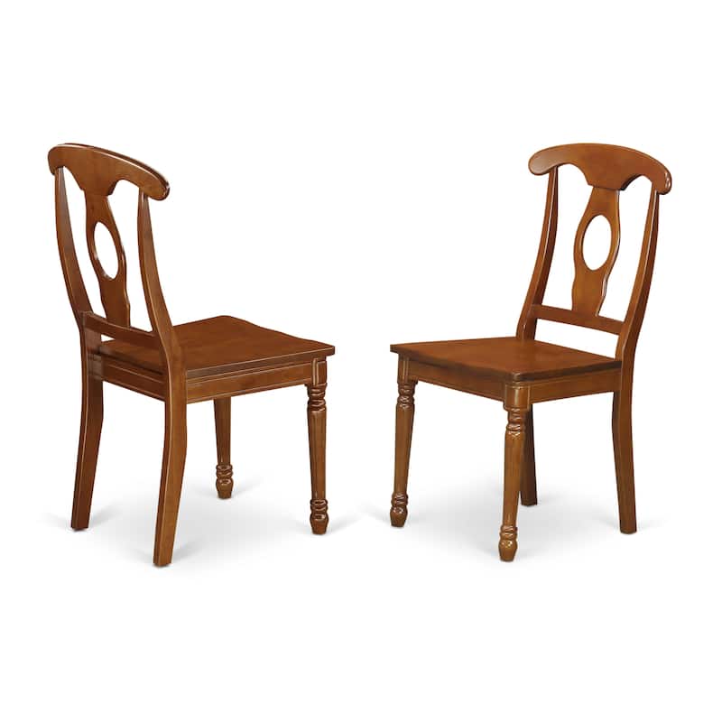East West Furniture Table Set Consist of an Oval Table with Butterfly Leaf and Dining Chairs (Chair Seat Type Options)