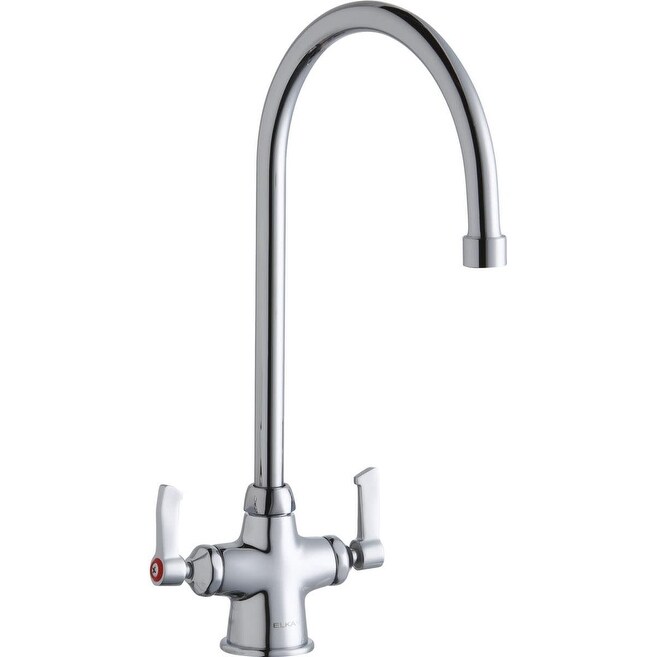 Shop Elkay Lk500gn08l2 1 5 Gpm Deck Mounted Double Handle Food