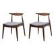Francie Mid-Century Modern Dining Chairs (Set of 2) by Christopher Knight Home - 20.50" W x 20.25" L x 29.75" H