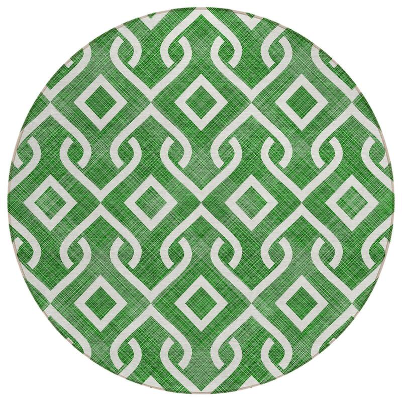 HomeRoots Geometric Transitional Rectangle Outdoor Rug