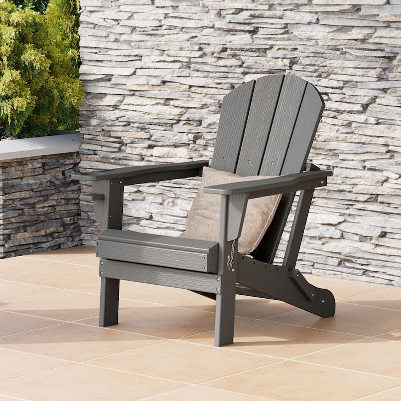 Polytrends Alvaro Outdoor Adirondack Chair with Cup Holder