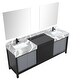 preview thumbnail 40 of 157, Lexora Zilara Bathroom Vanity Complete Set in Black and Grey with Faucet