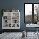 preview thumbnail 15 of 22, WYNDENHALL Devlin SOLID HARDWOOD and Metal 66x30 inch Rectangle Industrial Bookcase - 30"w x 14"d x 66" h