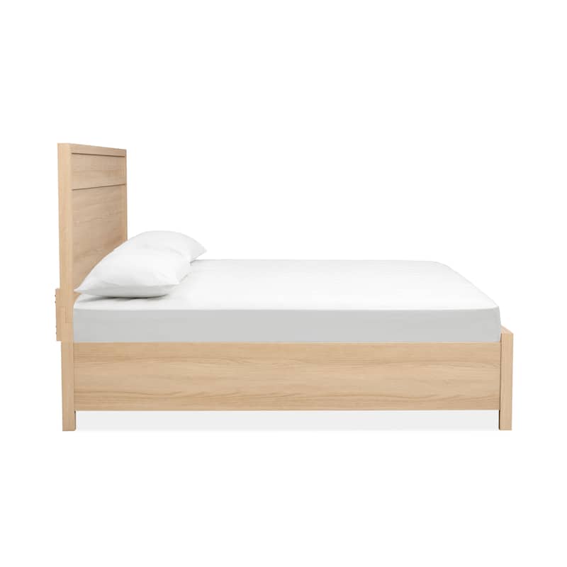 Magnussen Home Merrifield Sandstone Beige Panel Storage Bed