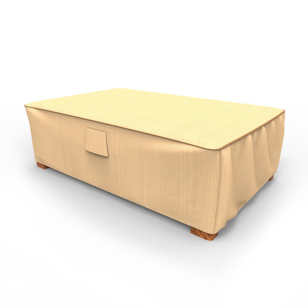 Budge Sedona Tan Patio Ottoman Coffee Table Cover Multiple Sizes