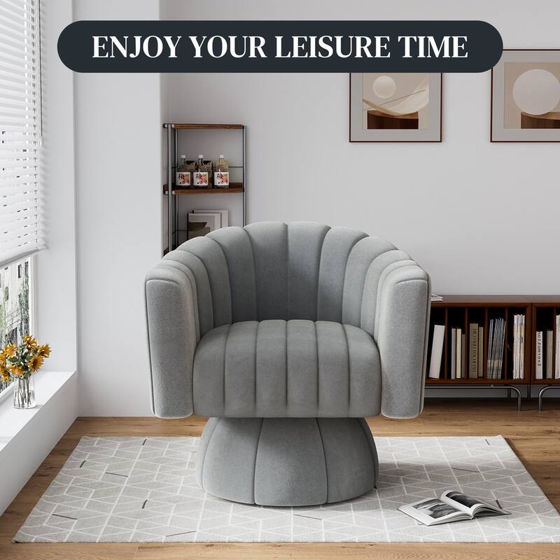 Ouyessir Oversized Modern Upholstered Barrel Chairs