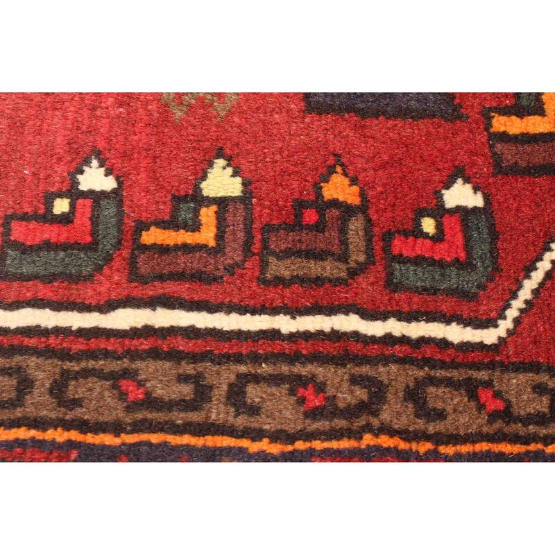 ECARPETGALLERY Hand-knotted Andelz Red Wool Rug - 4'4 x 6'4