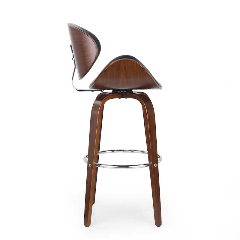 Modern Upholstered Swivel Barstool