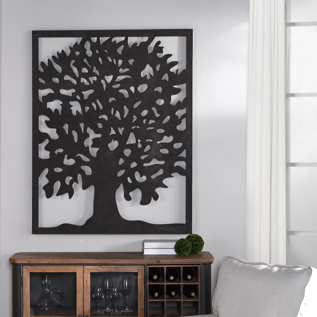 StyleCraft Black Tree Metal Wall Art