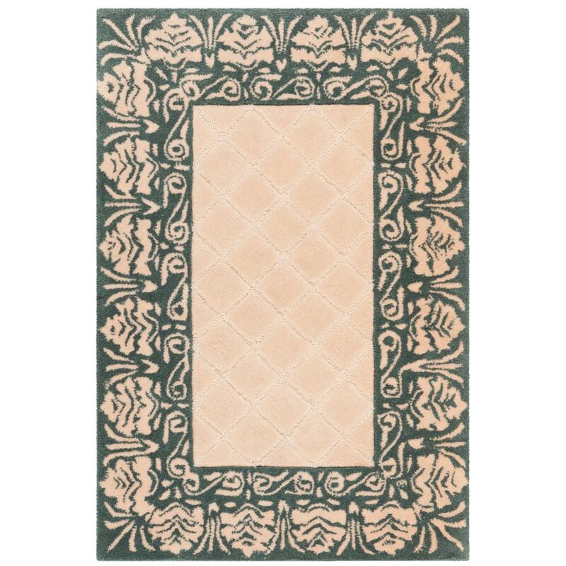 SAFAVIEH Handmade Total Performance Majbritt Oriental Trellis Rug - 2' x 3' - Ivory/Blue