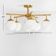 preview thumbnail 14 of 17, SAFAVIEH Lighting Briette Flush Mount - 26" W x 26" D x 15" H