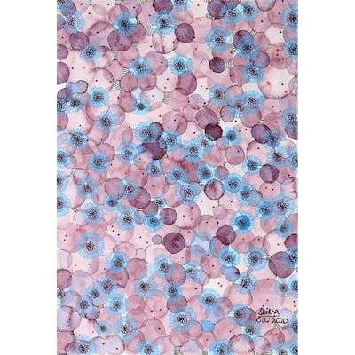 Novica Handmade Lavender Sky Abstract Watercolor Painting On Paper